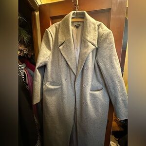 PrettyLittleThing Gray Trench Coat